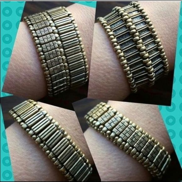 Beautiful Premier Designs Brass Stretchy bracelet. Can be worn multiple ways for - Picture 2 of 7